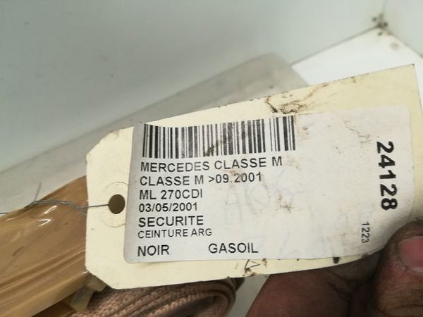 Ceinture arrière gauche MERCEDES CLASSE ML I Phase 1 01-1998--09-2001