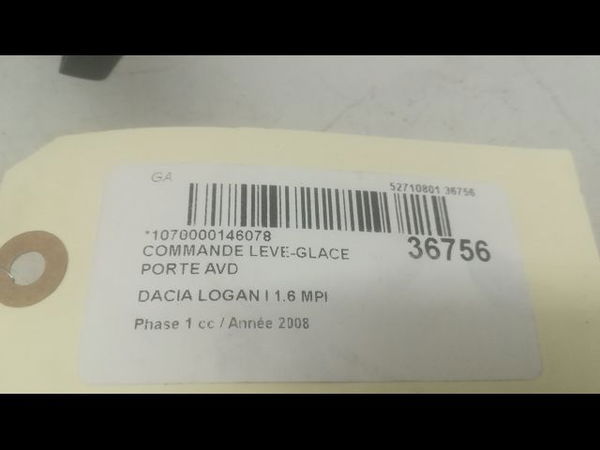 Commande lève-glace porte avant droite Dacia LOGAN (LS_) 1.6 (lsob, lsod, lsof, lsoh) (2004)