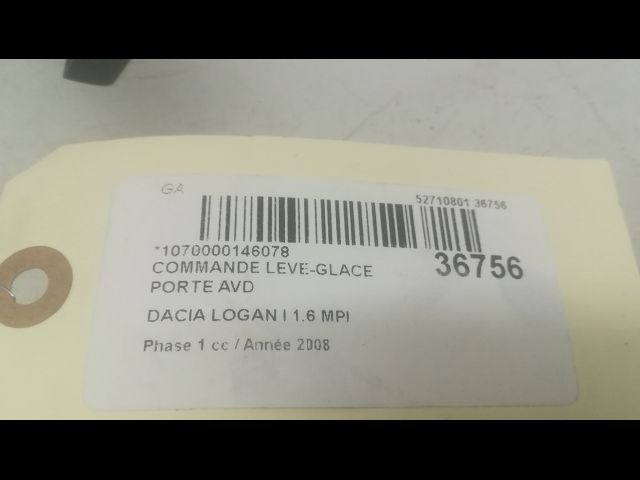 Commande lève-glace porte avant droite Dacia LOGAN (LS_) 1.6 (lsob, lsod, lsof, lsoh) (2004)