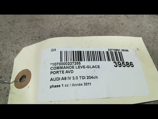 Commande lève-glace porte avant droite Audi A6 C7 Avant (4G5, 4GD) 3.0 tdi (2011-2018)