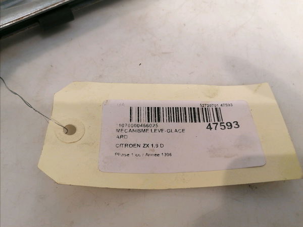 Mecanisme leve-glace arrière droit Citroën ZX (N2) 1.9 d (1993-1997)
