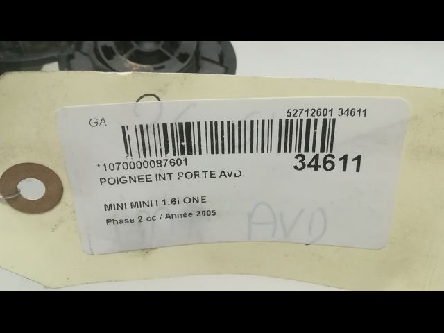 Poignee int porte avd Mini MINI (R50, R53) One (2001-2006)