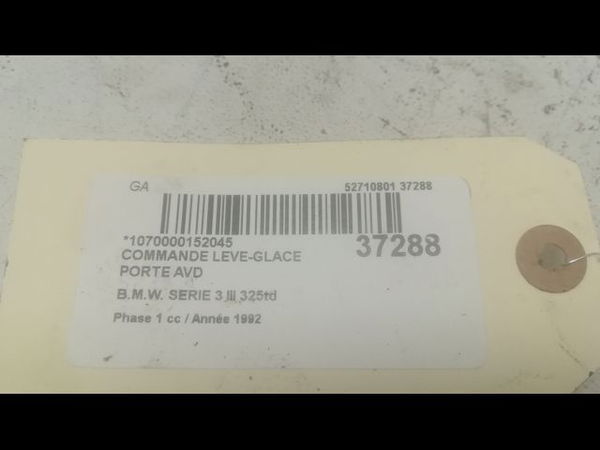 Commande lève-glace porte avant droite B.M.W. SERIE 3 III Phase 1 01-1991--04-1998 325td