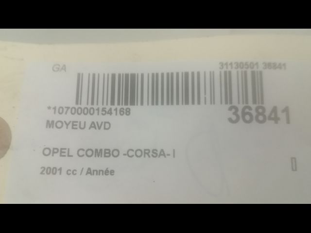 Moyeu avd Opel COMBO Camionnette-Monospace (71_) 1.7 d (1994-2001)
