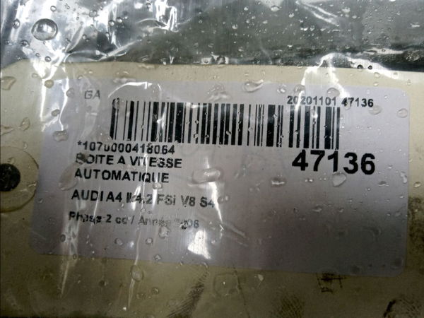 Boîte à vitesse automatique Audi A4 B7 Avant (8ED) S4 quattro (2004-2008)