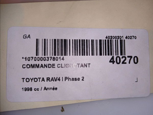 Commande clignotant Toyota RAV 4 I Cabrio (_A1_) 2.0 4wd (sxa11) (1997-2000)