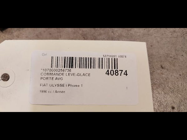 Commande lève-glace porte avant gauche Fiat ULYSSE (220_) 2.0 (220.ac5) (1994-2002)