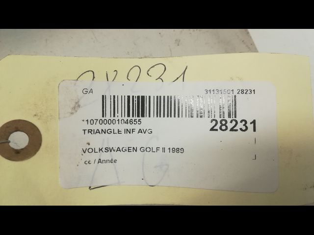 Triangle inf avg VOLKSWAGEN GOLF II
