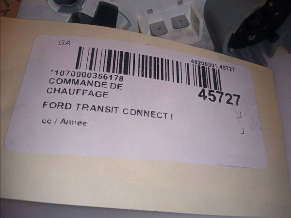Commande de chauffage FORD TRANSIT CONNECT I