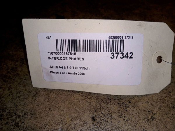 Interrupteur commande de phares Audi A4 B7 Avant (8ED) 1.9 tdi (2004-2008)