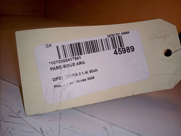 Pare-boue arrière gauche Opel TIGRA TwinTop (X04) 1.4 (r97) (2004-2010)