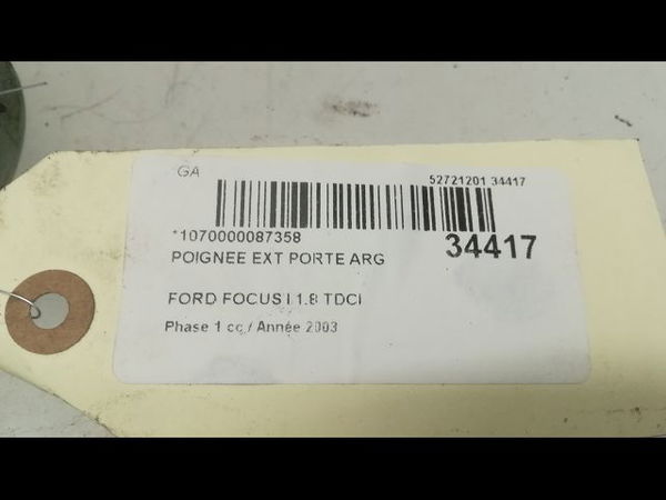 Poignee ext porte arg Ford FOCUS I Clipper (DNW) 1.8 tdci (2001-2004)