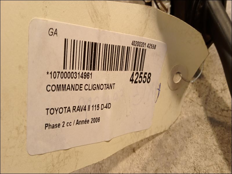 Commande clignotant Toyota RAV 4 II (_A2_) 2.0 d 4wd (cla20_, cla21_) (2001-2005)