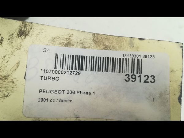 Turbo Peugeot 206 3-5 portes (2A-C) 2.0 hdi 90 (1999-2009) 5 portes