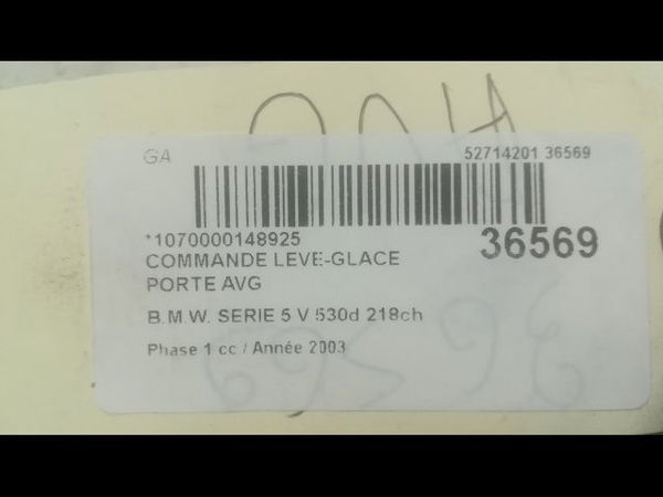 Commande lève-glace porte avant gauche Bmw 5 (E60) 530 d (2002-2005)