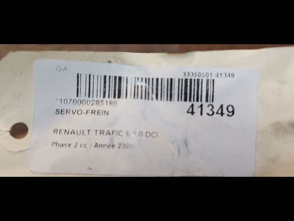 Servo-frein Renault TRAFIC II Camionnette (FL) 2.0 dci 115 (fl01, fl0u) (2006)