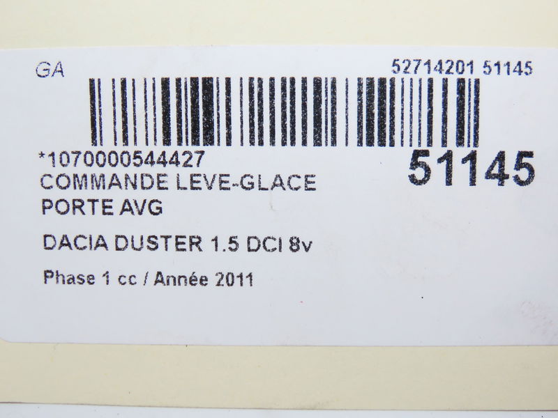 Commande lève-glace porte avant gauche Dacia DUSTER (HS_) 1.5 dci (hsmc) (2010-2018)