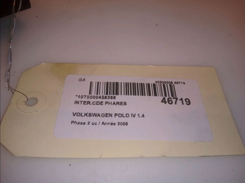 Interrupteur commande de phares Volkswagen POLO (9N_, 9A_) 1.4 tdi (2001-2005) 3 portes