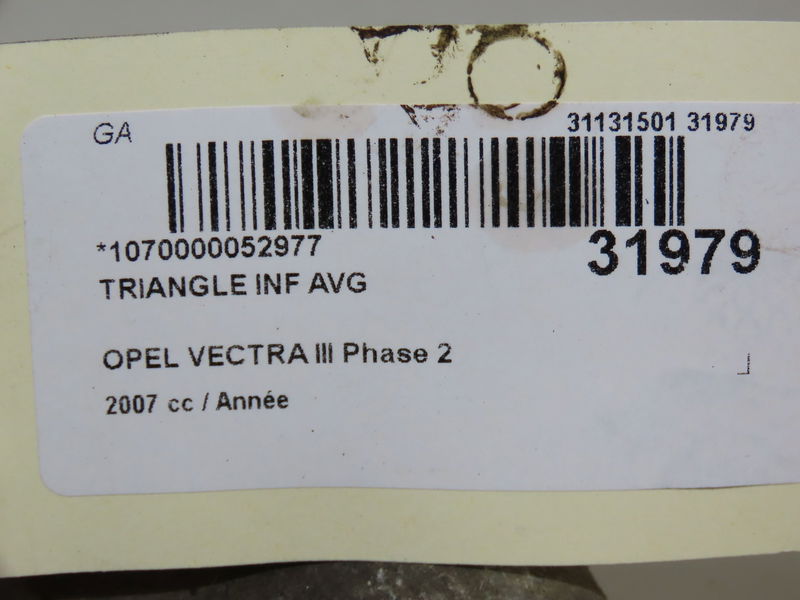 Triangle inf avg Opel VECTRA C GTS (Z02) 1.9 cdti (f68) (2004-2009)