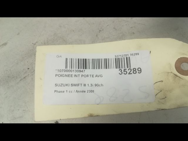 Poignee int porte avg Suzuki SWIFT III (MZ, EZ) 1.3 (rs 413) (2005)