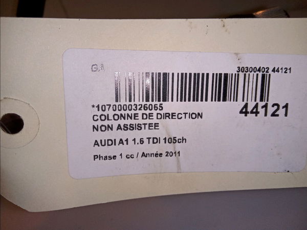 Colonne de direction non assistee Audi A1 (8X1, 8XK) 1.6 tdi (2011-2015) 3 portes