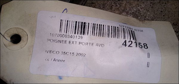Poignee ext porte avd Iveco DAILY III Camionnette 35 s 15 v, 35 c 15 v (a6hcv3b2, a6hbv4b2, a6hc41b2,... (2002-2007)