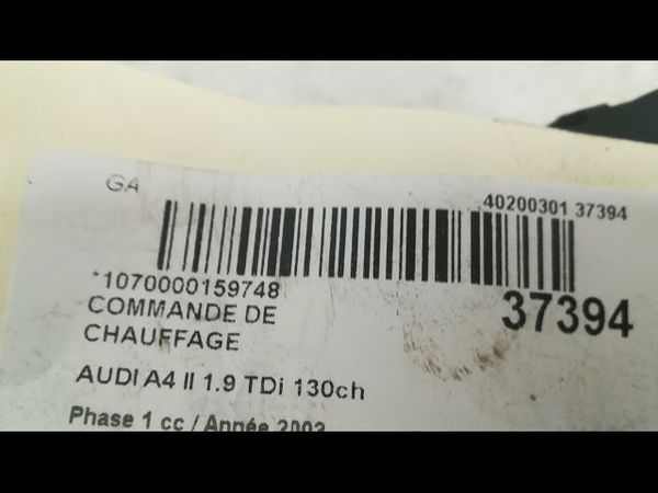 Commande de chauffage Audi A4 B6 (8E2) 1.9 tdi (2000-2004) 4 portes