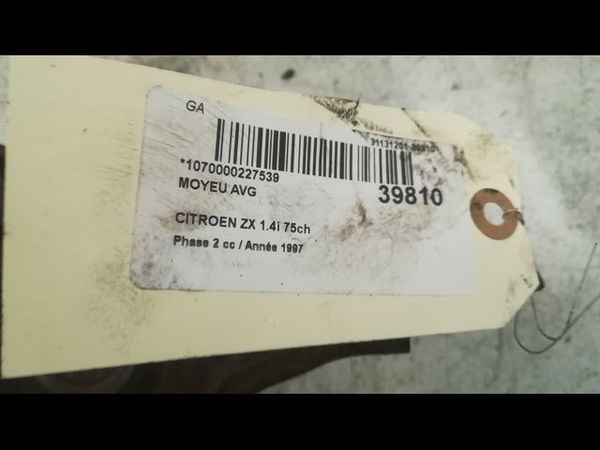 Moyeu avg Citroën ZX (N2) 1.4 i (1991-1997) 5 portes