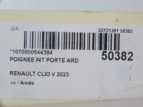 Poignee int porte ard Renault CLIO V (B7_) 1.6 e-tech 145 (b7mu) (2022)