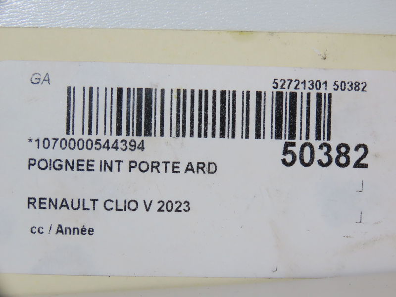 Poignee int porte ard Renault CLIO V (B7_) 1.6 e-tech 145 (b7mu) (2022)