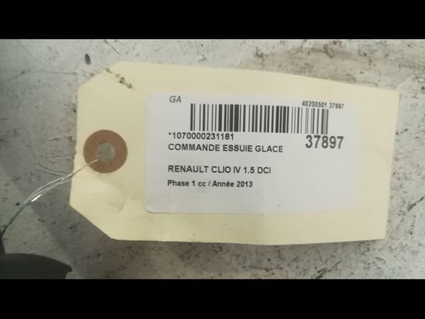 Commande essuie glace Renault CLIO IV (BH_) 1.5 dci 90 (2012) 5 portes