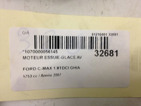 Moteur essuie-glace avant FORD CMAX I Phase 2 03-2007--09-2010 1.8 TDCI 8v 115ch