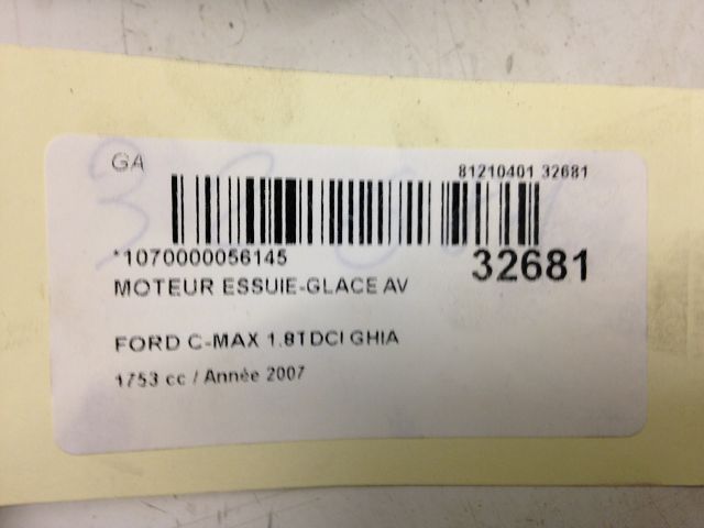 Moteur essuie-glace avant FORD CMAX I Phase 2 03-2007--09-2010 1.8 TDCI 8v 115ch