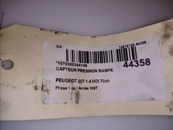 Capteur pression rampe  Peugeot 207-207 (WA_, WC_) 1.4 hdi (2006-2015) 5 portes