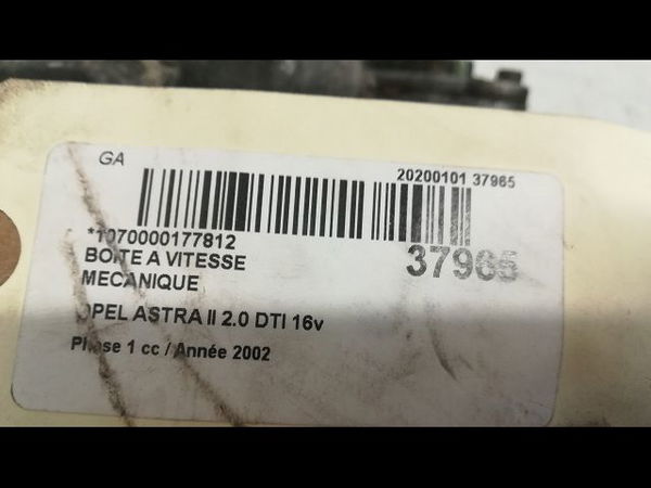 Boîte à vitesse mecanique Opel ASTRA G 3-5 portes (T98) 2.0 dti 16v (f08, f48) (1999-2005)