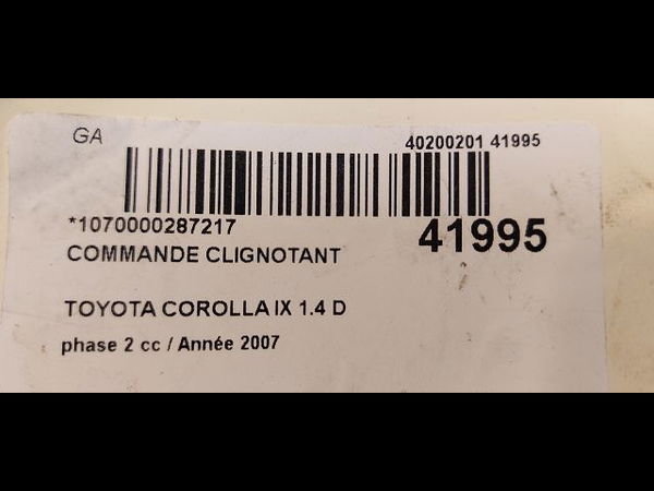 Commande clignotant Toyota COROLLA (_E12_) 1.4 d (nde120_) (2004-2007) 5 portes