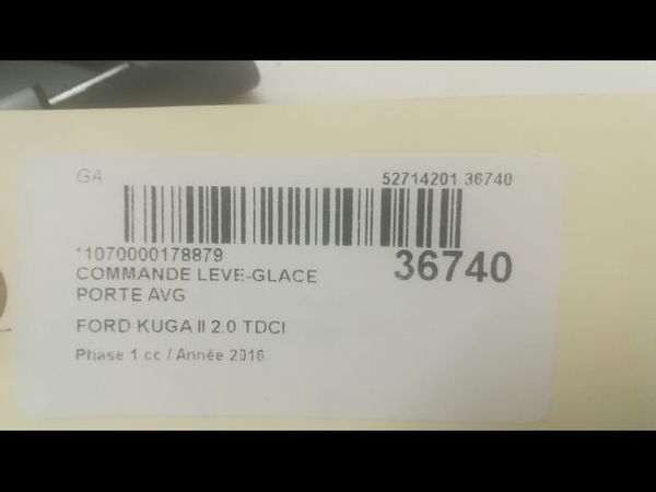 Commande lève-glace porte avant gauche Ford KUGA II (DM2) 2.0 tdci (2013-2014)