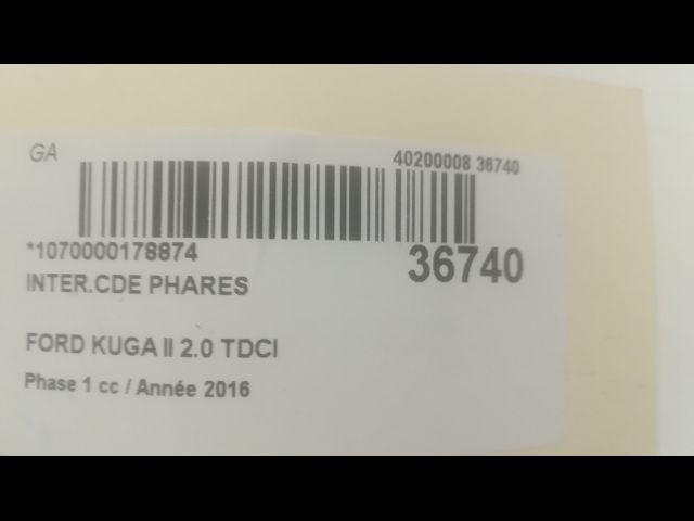 Interrupteur commande de phares Ford KUGA II (DM2) 2.0 tdci (2013-2014)