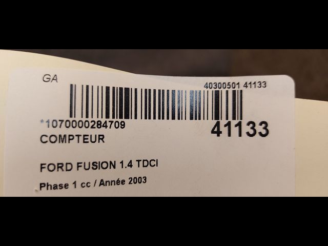 Compteur Ford FUSION (JU_) 1.4 tdci (2002-2012) 5 portes