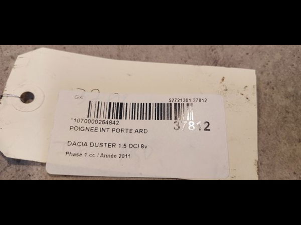 Poignee int porte ard Dacia DUSTER (HS_) 1.5 dci (hsmc) (2010-2018)