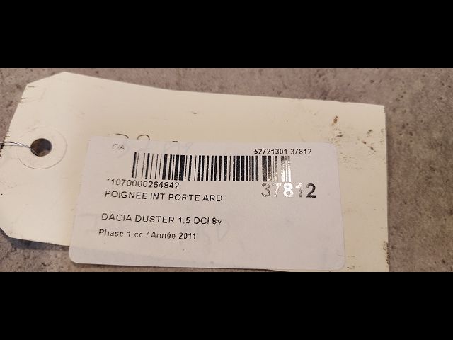 Poignee int porte ard Dacia DUSTER (HS_) 1.5 dci (hsmc) (2010-2018)