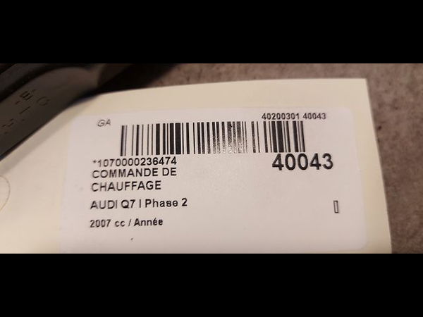 Commande de chauffage Audi Q7 (4LB) 3.0 tdi quattro (2006-2008) 5 portes