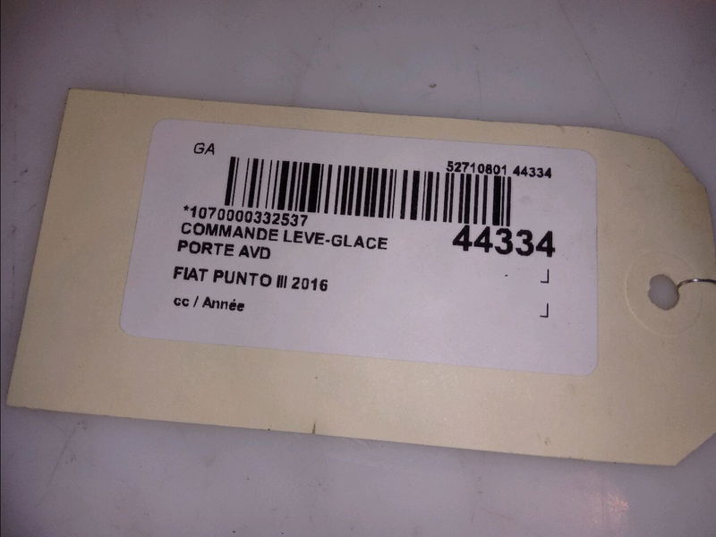 Commande lève-glace porte avant droite Fiat PUNTO (199_) 1.3 d multijet (2012)