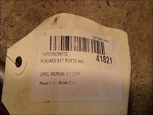 Poignee ext porte avd Opel MERIVA A Monospace (X03) 1.7 cdti (e75) (2003-2010)