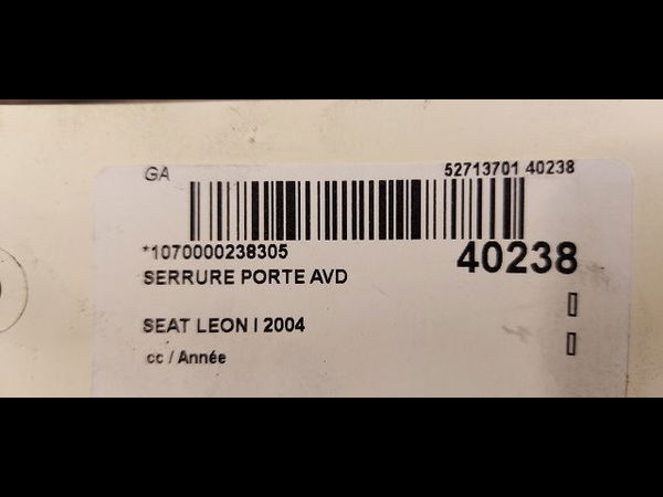 Serrure porte avd SEAT LEON I