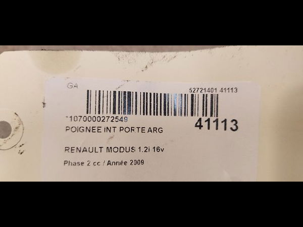 Poignee int porte arg Renault MODUS - GRAND MODUS (F-JP0_) 1.2 (jp0s) (2004)
