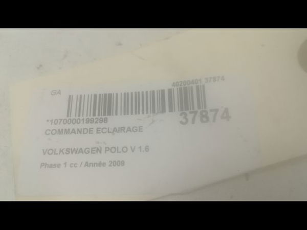 Commande eclairage Volkswagen POLO V (6R1, 6C1) 1.6 tdi (2009) 5 portes
