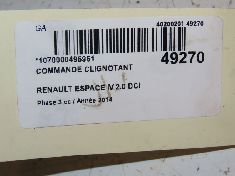 Commande clignotant Renault ESPACE IV (JK0-1_) 2.0 dci (jk01, jk02, jk1j, jk1k, jk1h) (2006)