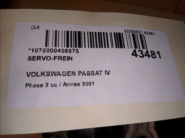Servo-frein Volkswagen PASSAT B5.5 (3B3) 1.9 tdi (2000-2005)