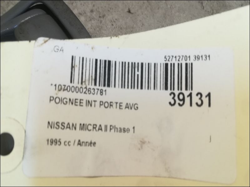 Poignee int porte avg Nissan MICRA II (K11) 1.3 i 16v (1992-2000)